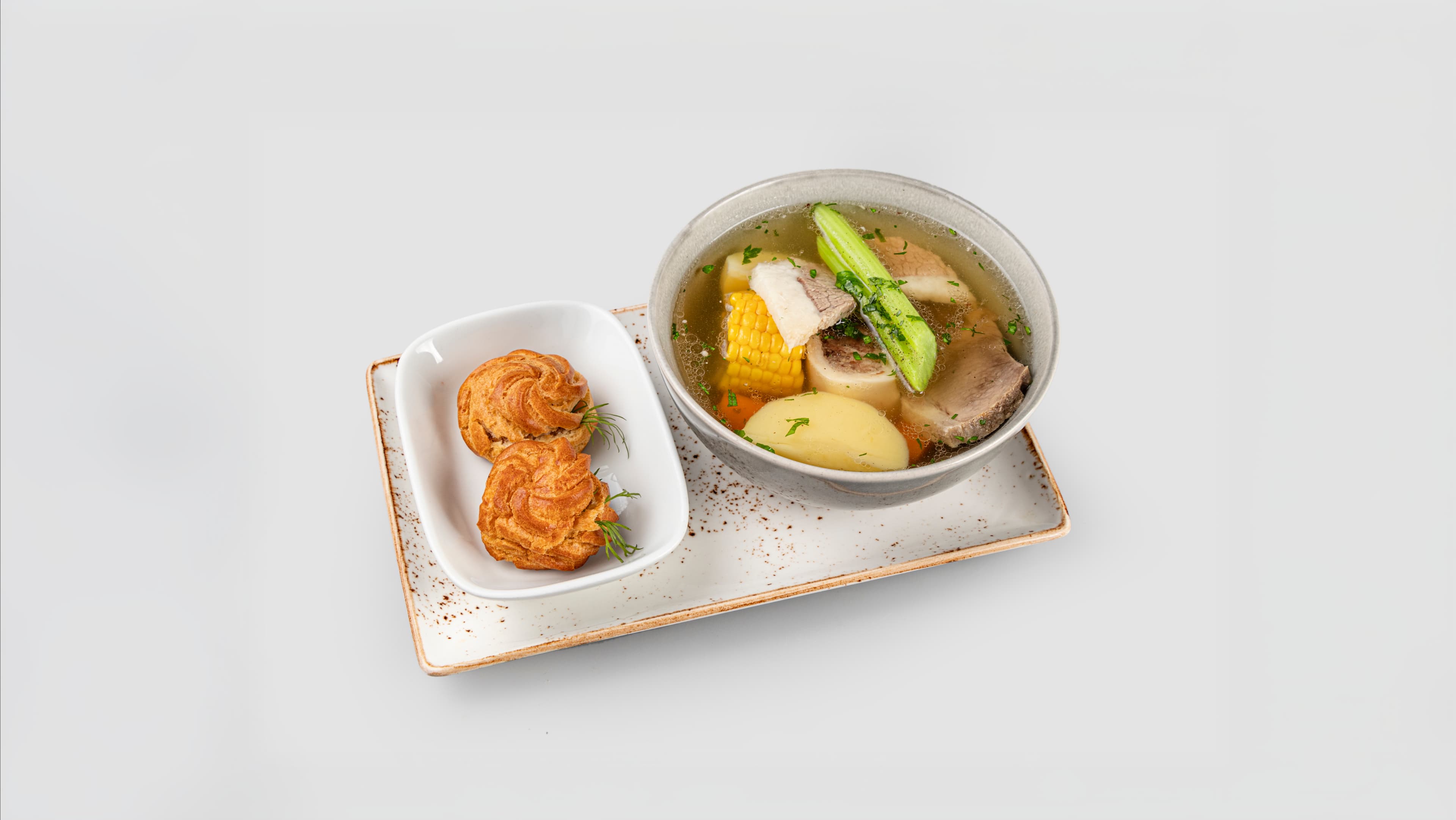 Суп с говяжьей грудинкой